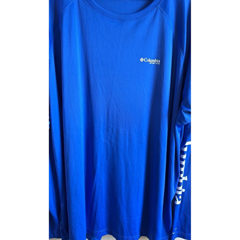 Columbia PFG Columbia PFG Men's Blue Long Sleeve Fishing T-Shirt 3XT/3TL